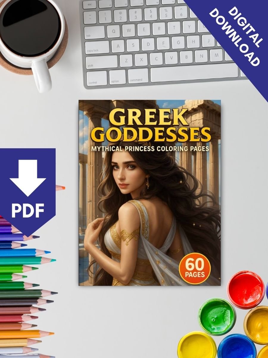 Greek Goddesses – 60 Mythical Princess Coloring Pages - Image 2