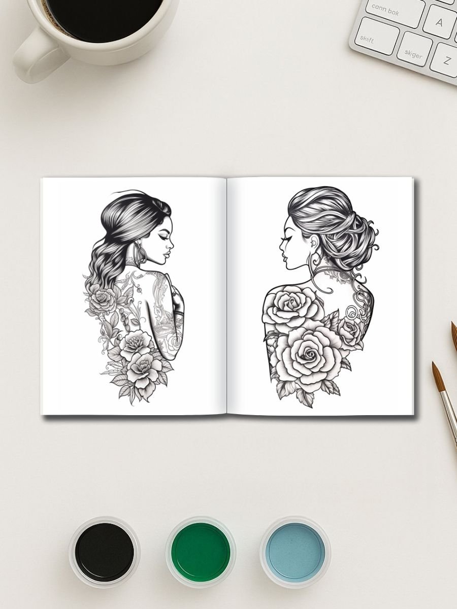 Ink & Impressions – 264 Tattoo Coloring Pages - Image 3