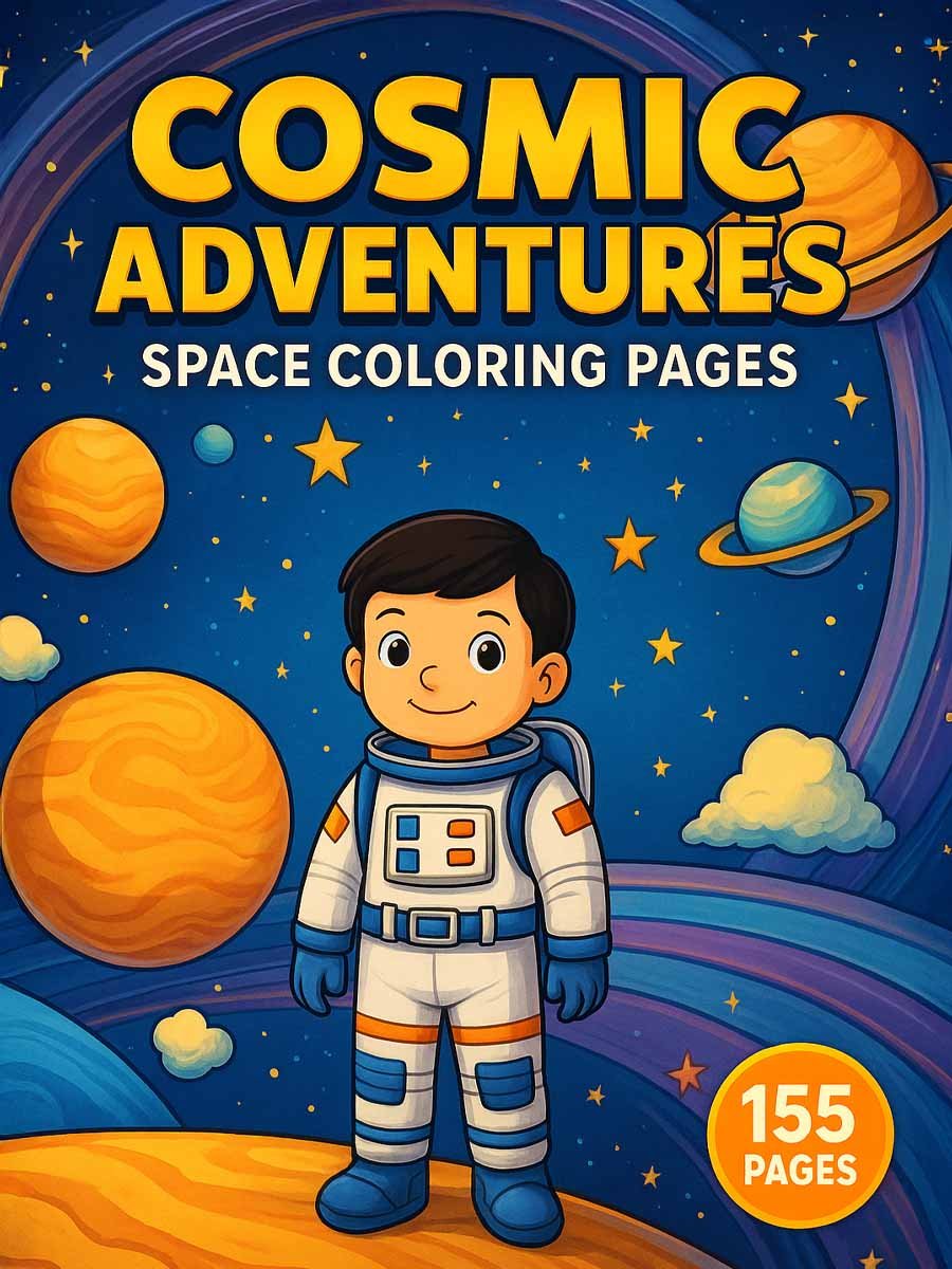 Cosmic Adventures – 155 Space Coloring Pages