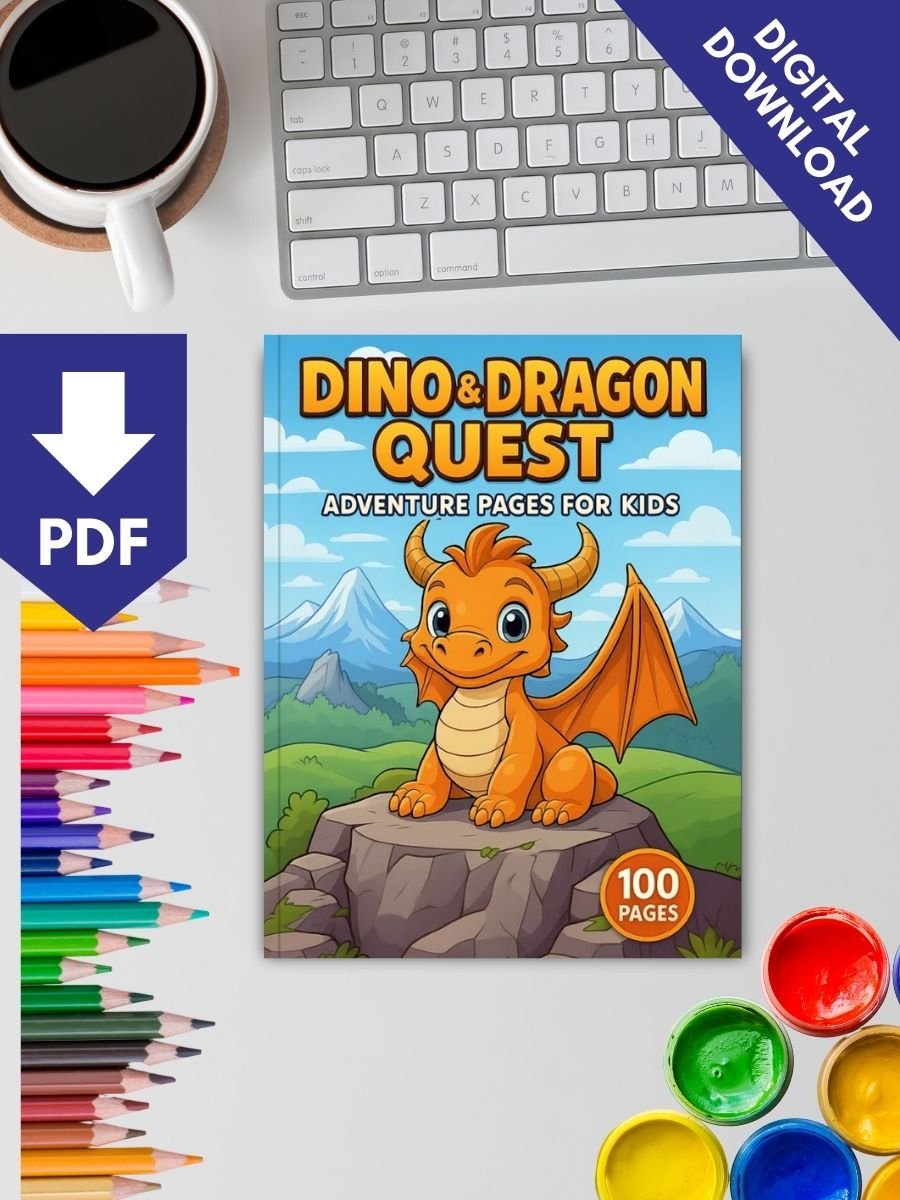 Dino & Dragon Quest – 100 Adventure Pages for Kids - Image 2