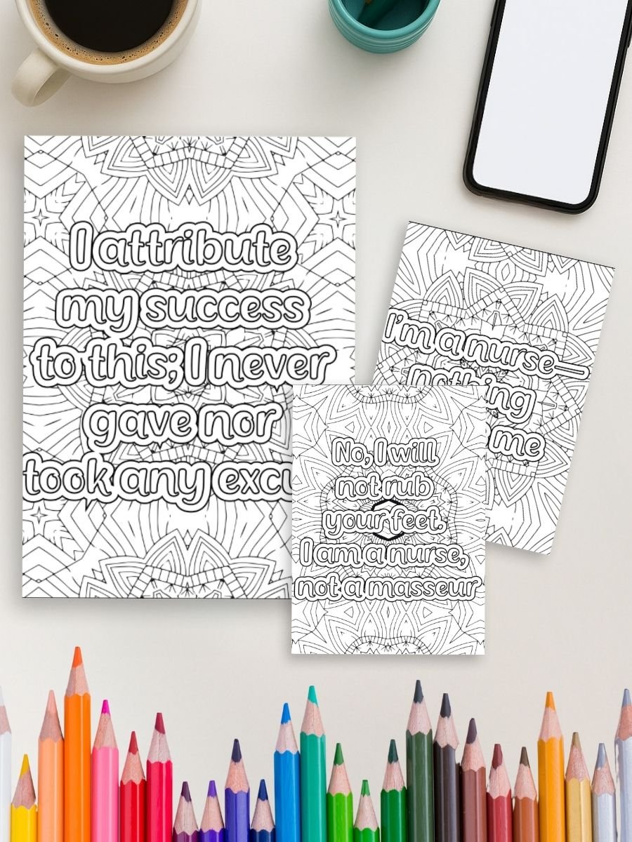 Mandalas for Nurses – 25 Heartfelt Quote Pages - Image 4